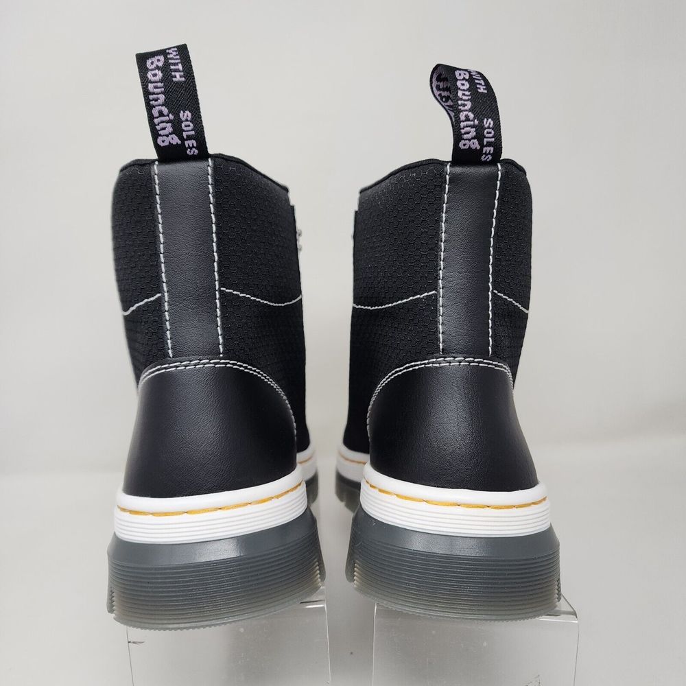 Dr Martens Combat Boots Womens 7 Black Combs Logo Lace Up Hiking Causal Shoes - Picture 6 of 8